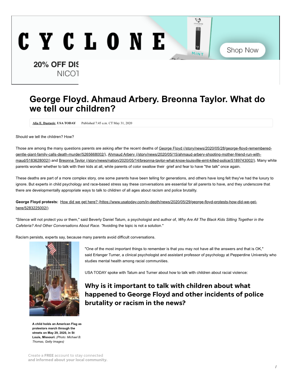 George Floyd. Ahmaud Arbery. Breonna Taylor. What Do We Tell Our Children?