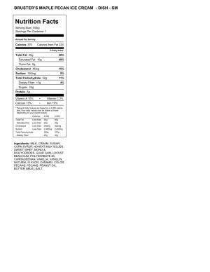Nutrition Facts Serving Size (140G) Servings Per Container 1