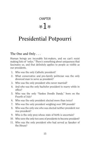 Presidential Potpourri