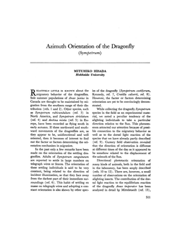 Azimuth Orientation of the Dragonfly (Sy Mpetrum)