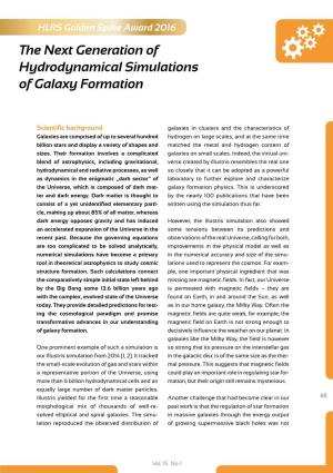 The Next Generation of Hydrodynamical Simulations of Galaxy Formation