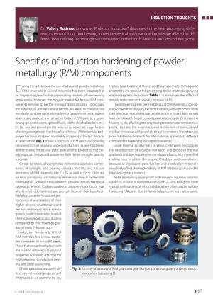 Specifics of Induction Hardening of Powder Metallurgy (P/M) Components