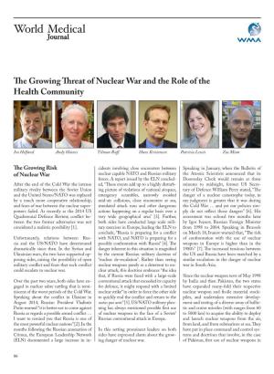 The Growing Threat of Nuclear War and the Role of the Health Community