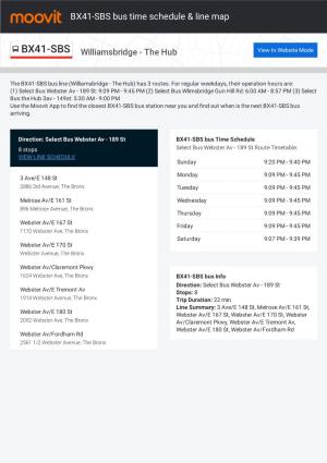 BX41-SBS Bus Time Schedule & Line Route