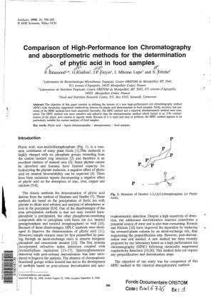 Comparison of High-Performance Ion Chromatography and Absorptiometric Methods for the Determination
