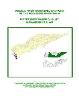 Powell River Watershed (06010206) of the Tennessee River Basin