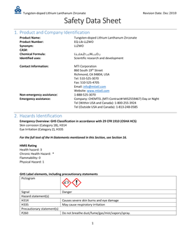 Safety Data Sheet