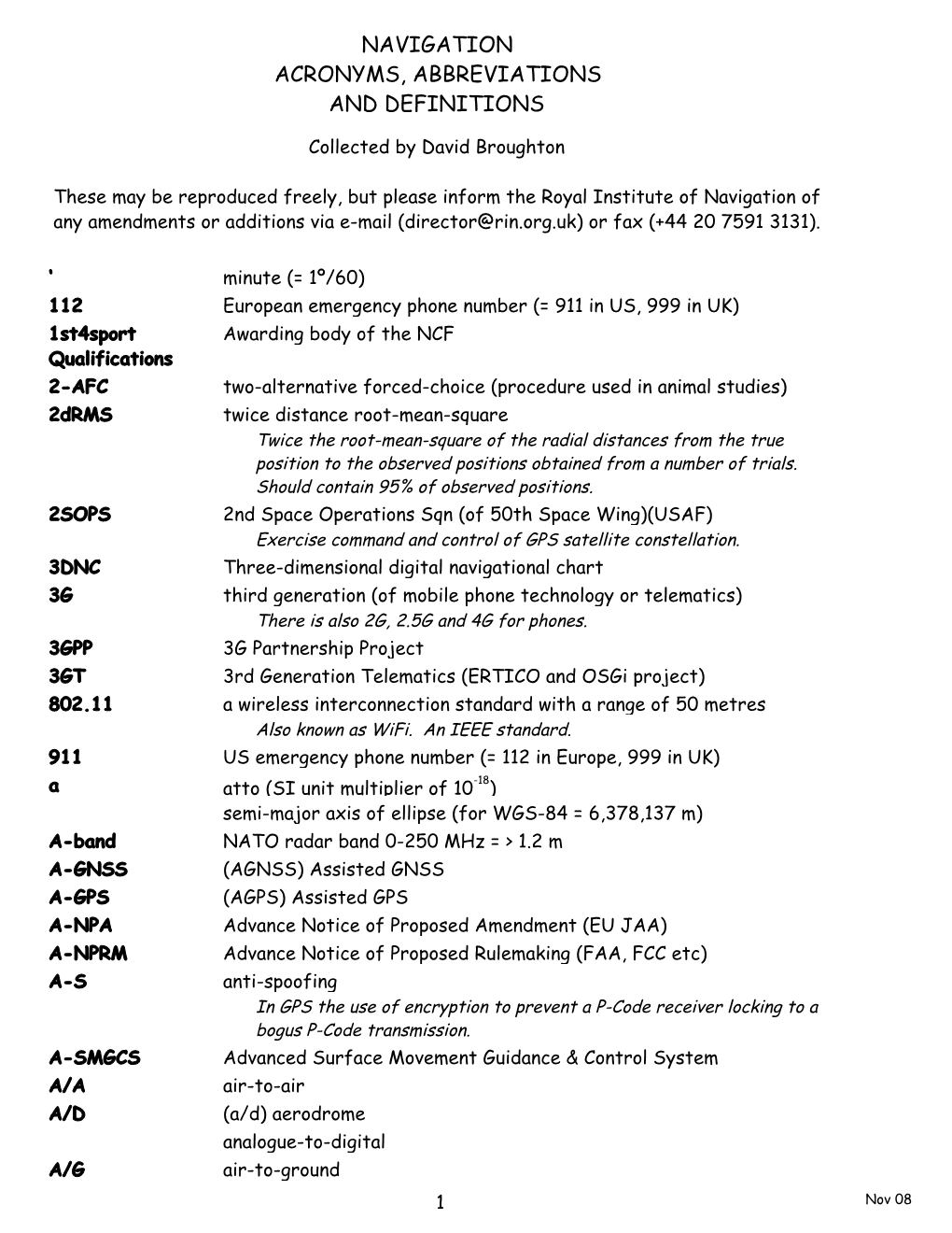 Glossary Nov 08