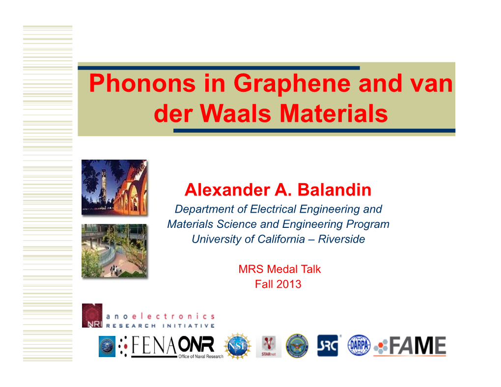 Phonons in Graphene and Van Der Waals Materials