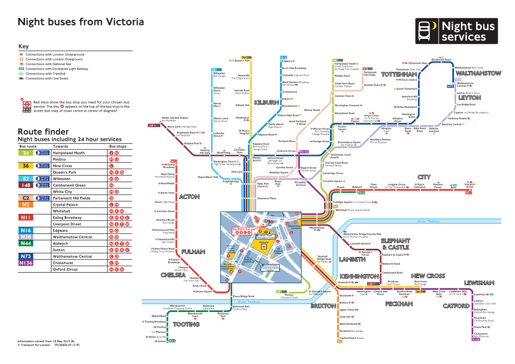 Night Buses from Victoria