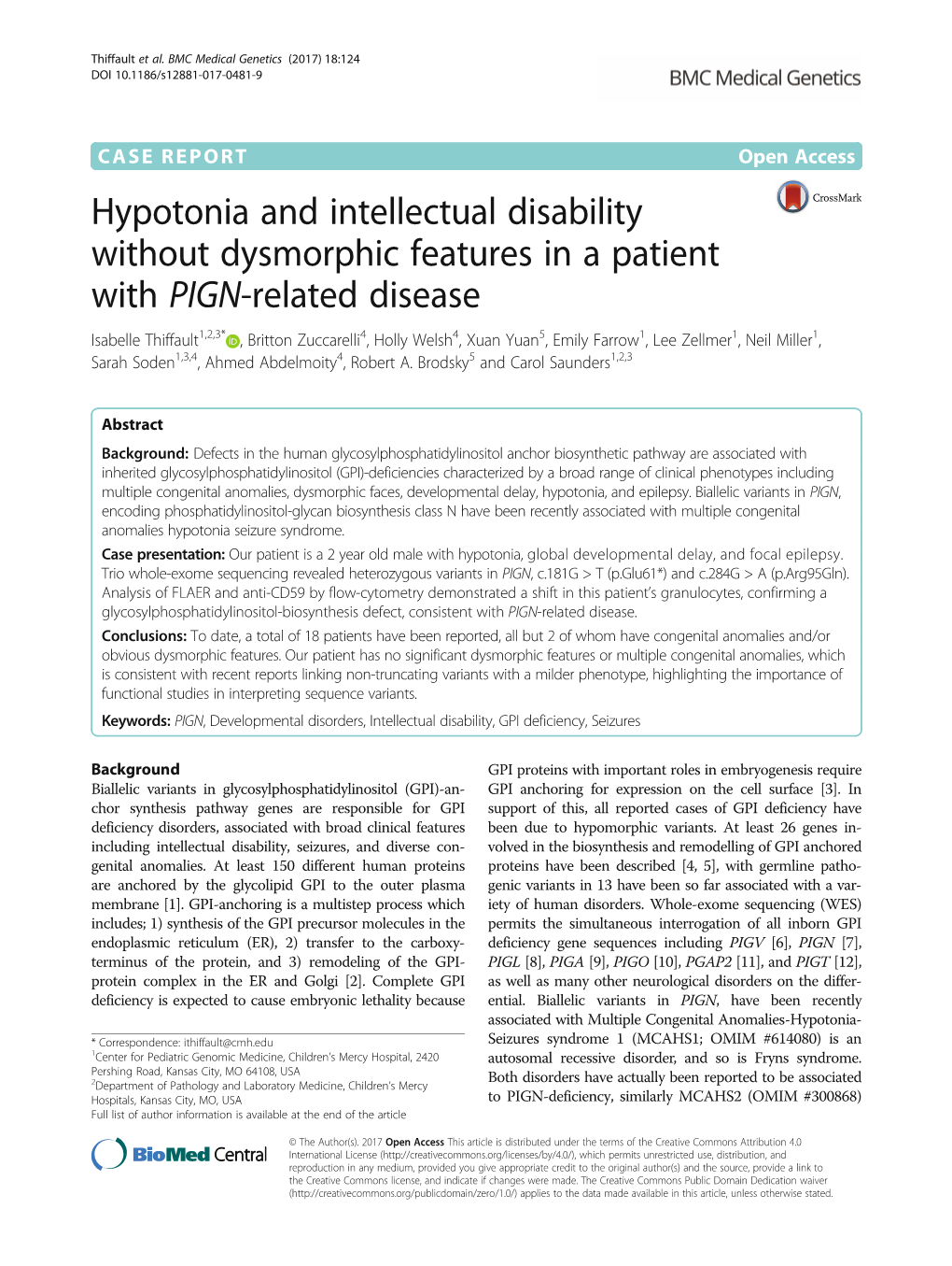 Hypotonia and Intellectual Disability Without Dysmorphic Features in A