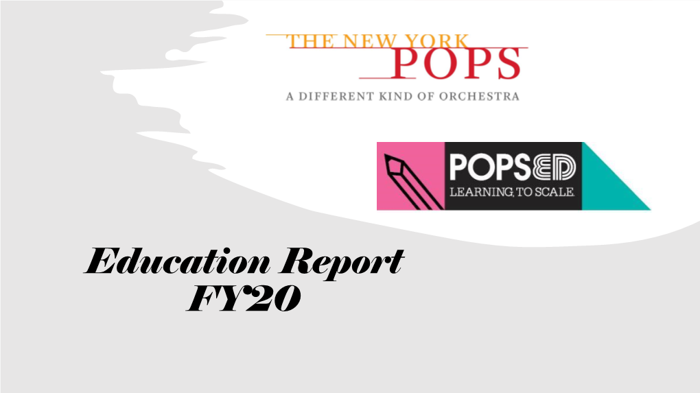 Education Report FY20 Welcome