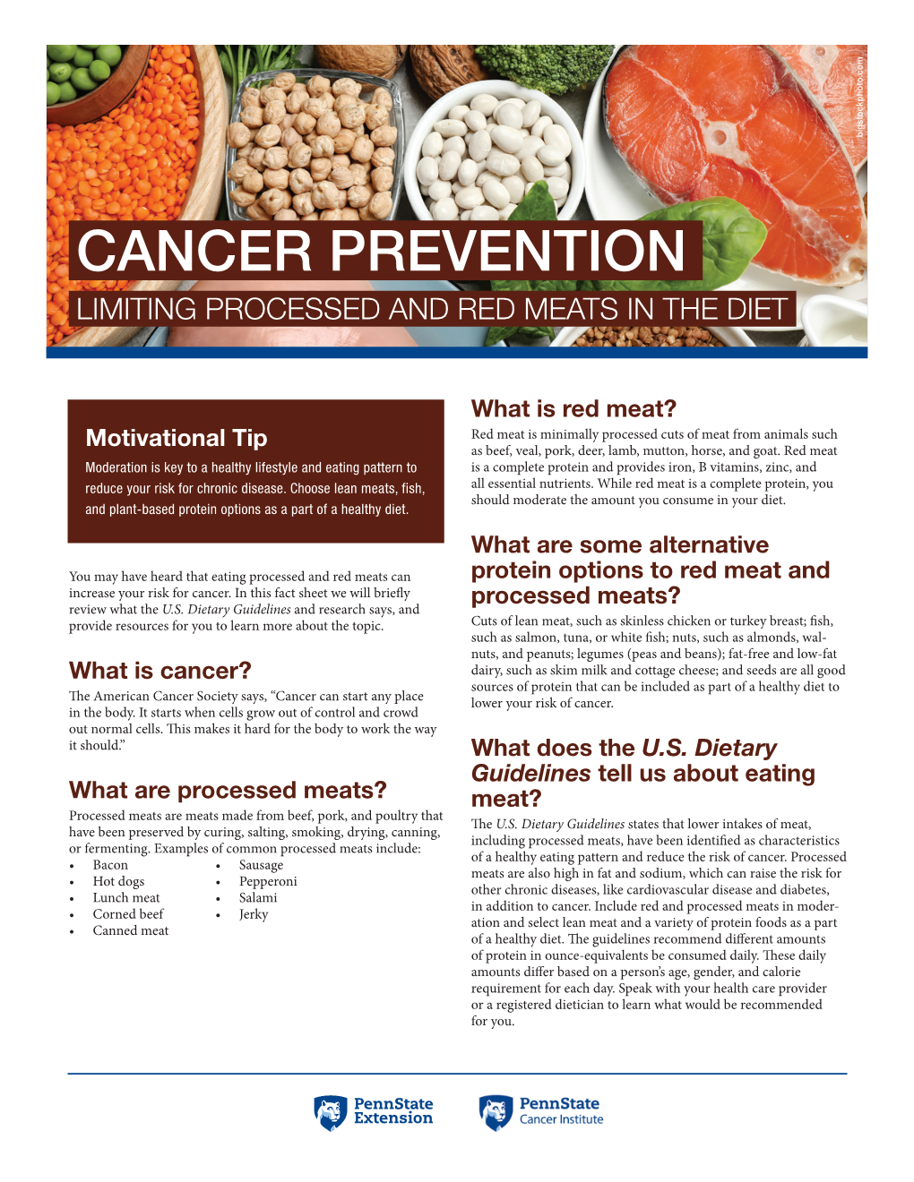 Cancer Prevention Limiting Processed and Red Meats in the Diet