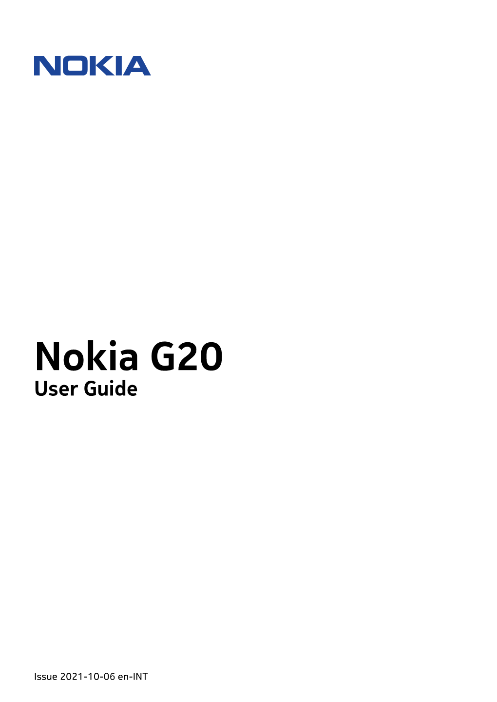 Nokia G20 User Guide