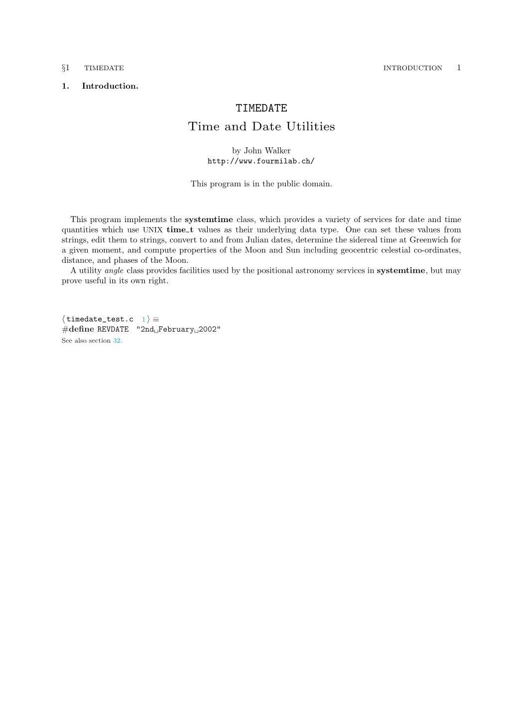 TIMEDATE Time and Date Utilities