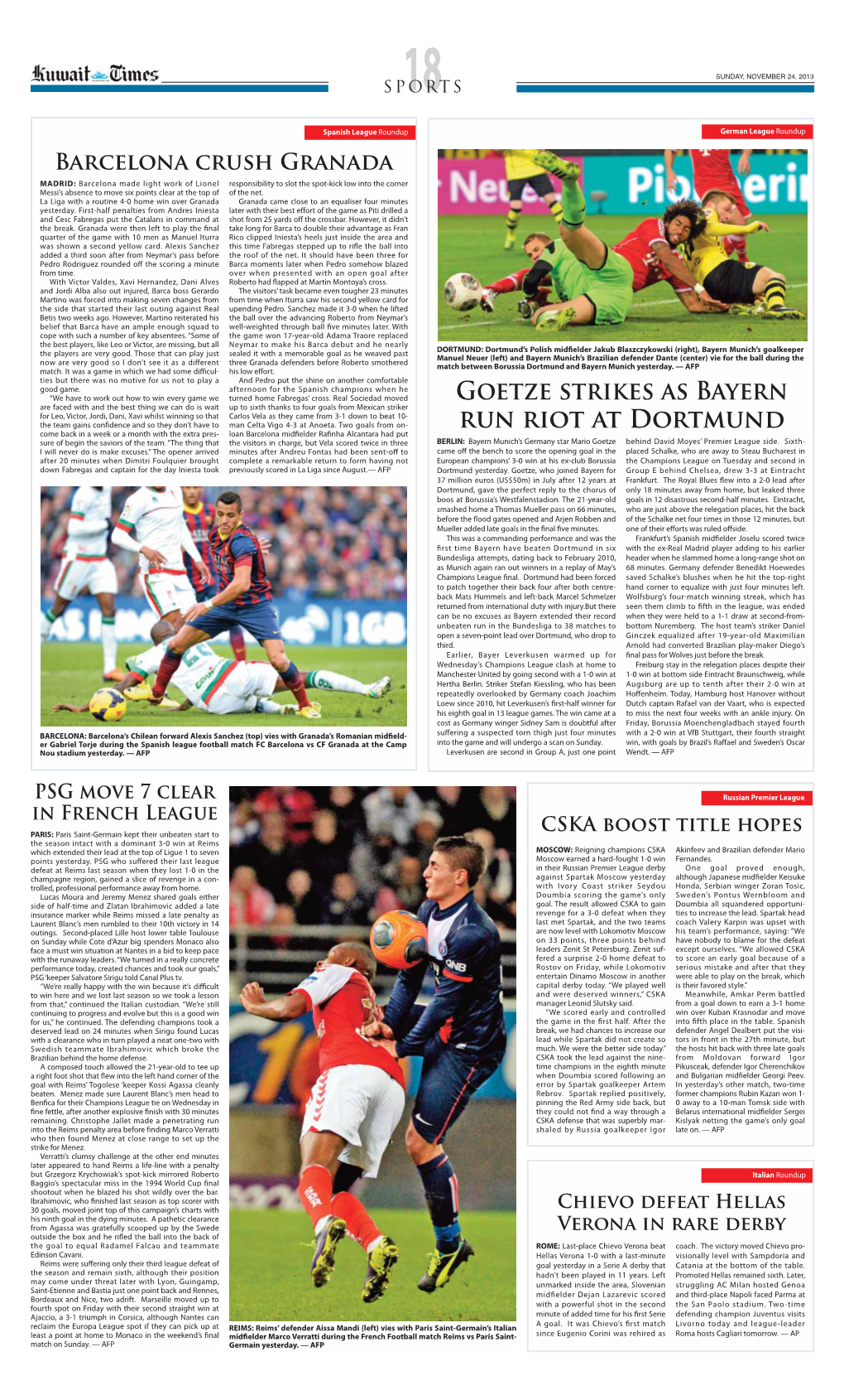 Goetze Strikes As Bayern Run Riot at Dortmund