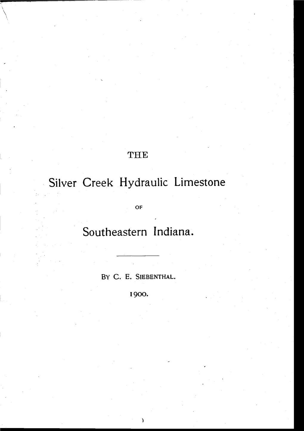 Silver Creek Hydraulic Limestone Southeastern Indiana