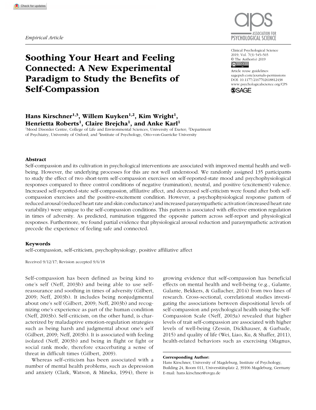Soothing Your Heart and Feeling Connected