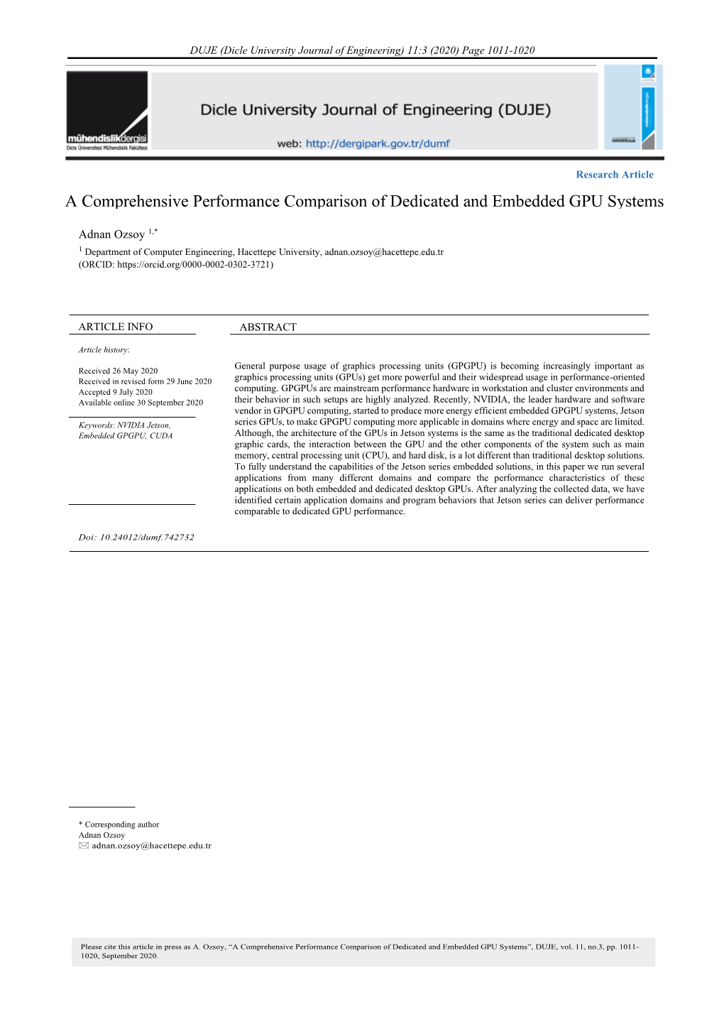 A Comprehensive Performance Comparison of Dedicated and Embedded GPU Systems