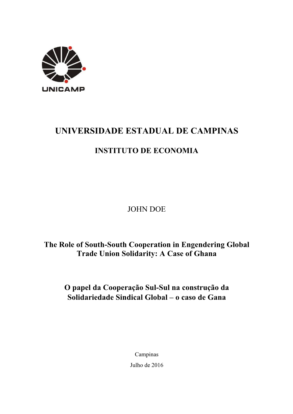 The Role of South-South Cooperation in Engendering Global Trade Union Solidarity: a Case of Ghana