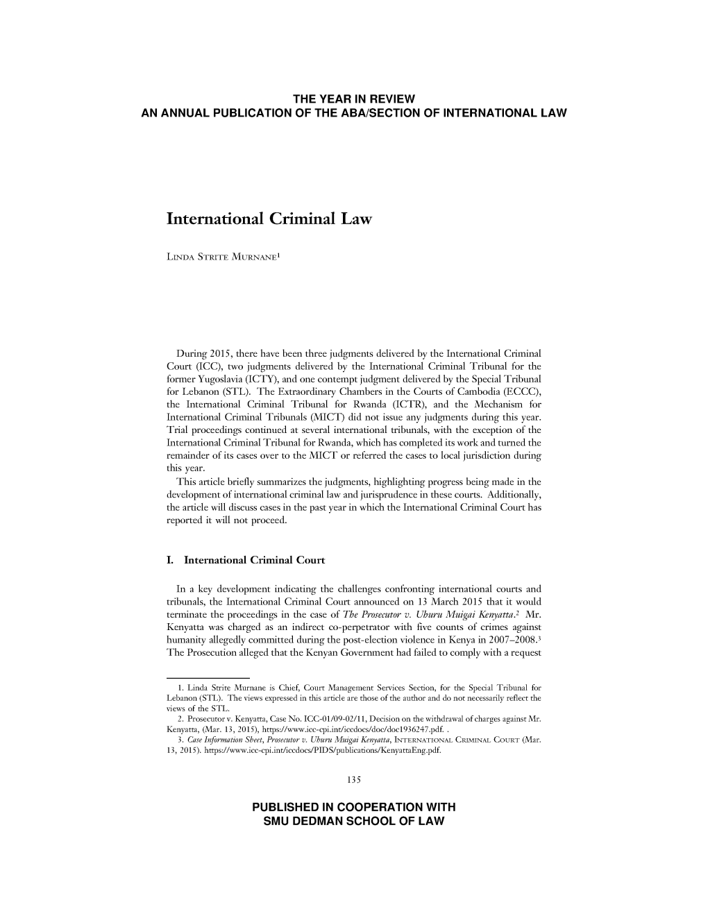 International Criminal Law