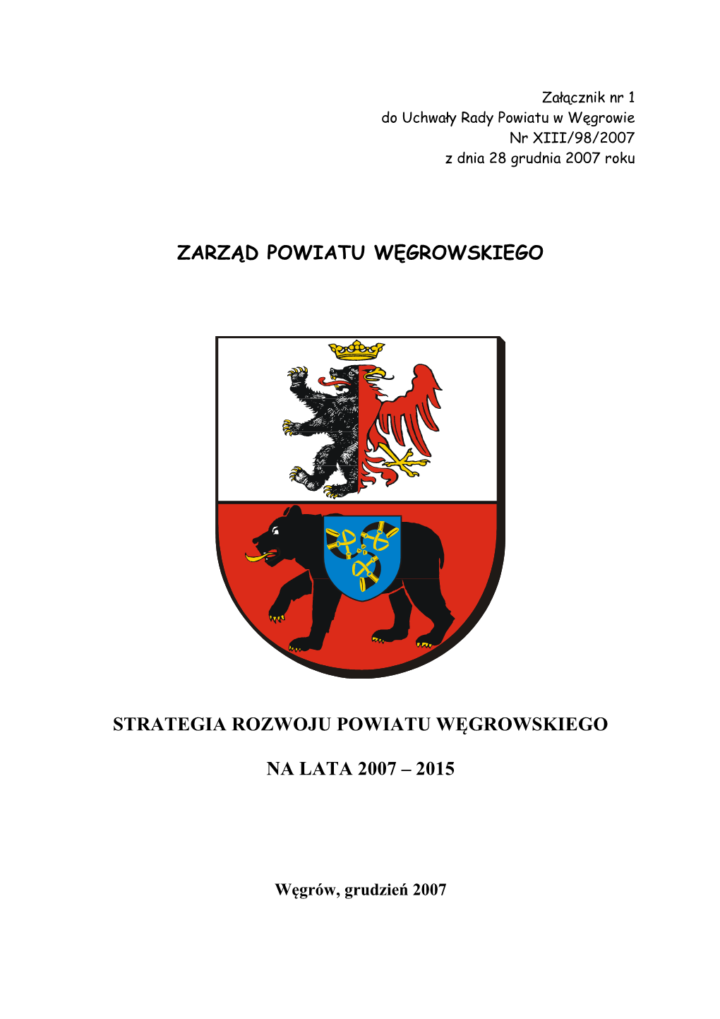 Strategia Rozwoju Powiatu Węgrowskiego