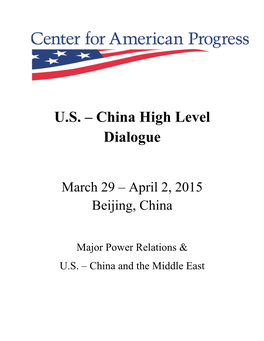 China High Level Dialogue