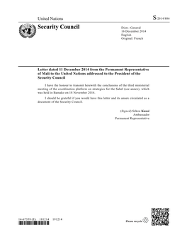 S/2014/886 Security Council