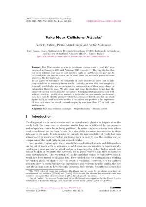 Fake Near Collisions Attacks∗