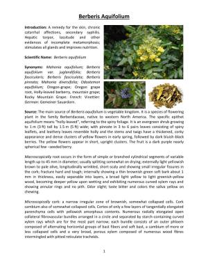 Berberis Aquifolium