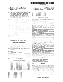 (12) United States Patent (10) Patent N0.: US 7,265,155 B2 Artman Et A1
