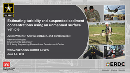 Estimating Turbidity and Suspended Sediment Concentrations Using an Unmanned Surface Vehicle