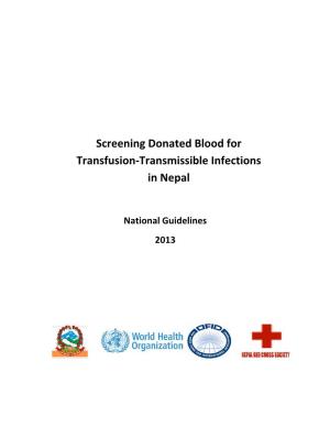 Screening Donated Blood for Transfusion-Transmissible