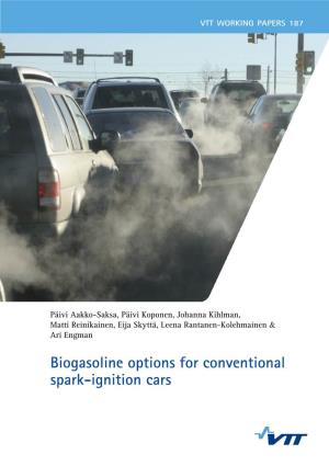 Biogasoline Options for Conventional Spark-Ignition Cars