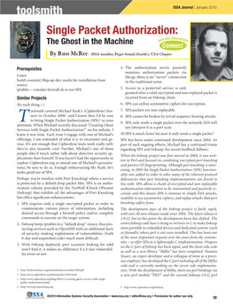 Single Packet Authorization: the Ghost in the Machine