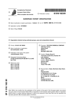 Degradable Chelants Having Sulfonate Groups, Uses and Compositions Thereof