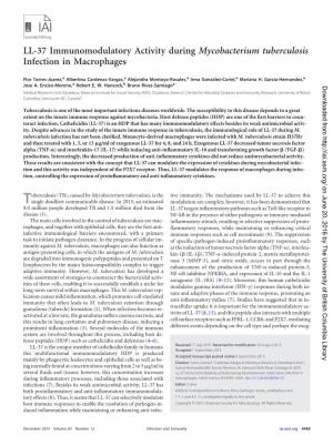 LL-37 Immunomodulatory Activity During Mycobacterium Tuberculosis Infection in Macrophages