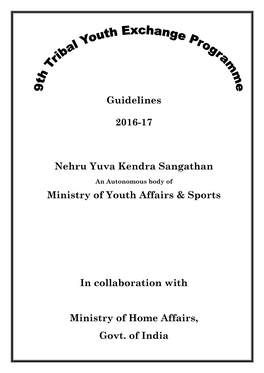 Guidelines 2016-17 Nehru Yuva Kendra Sangathan