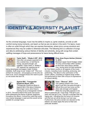 Identity & Adversity Playlist