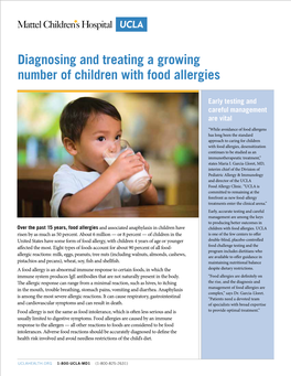 Diagnosing and Treating a Growing Number of Children with Food Allergies