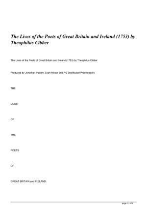 The Lives of the Poets of Great Britain and Ireland (1753) by Theophilus Cibber