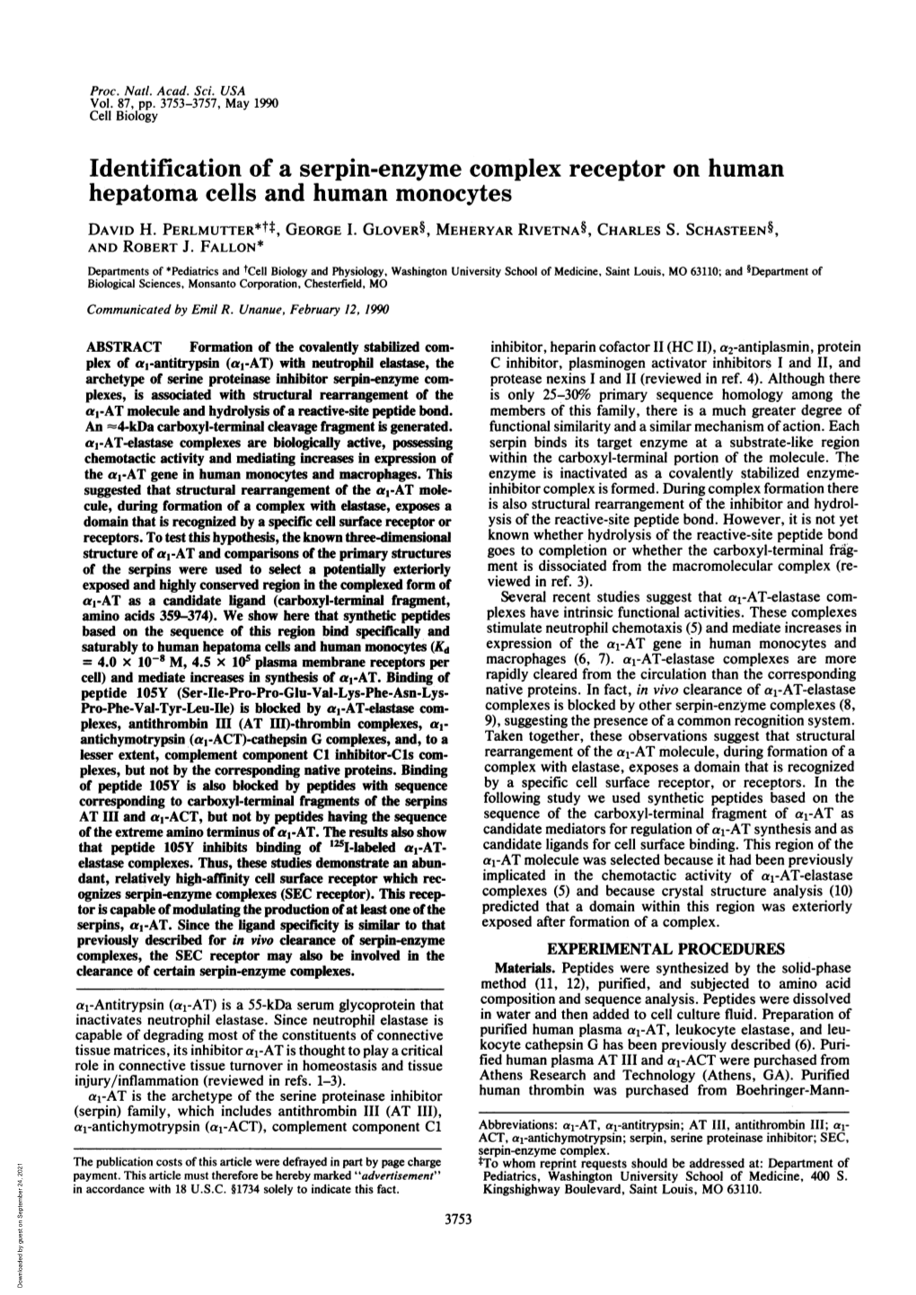 Hepatoma Cells and Human Monocytes DAVID H