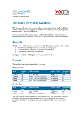 The Made for Mobile Database