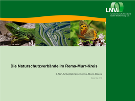 Die Naturschutzverbände Im Rems-Murr-Kreis