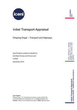Initial Transport Appraisal