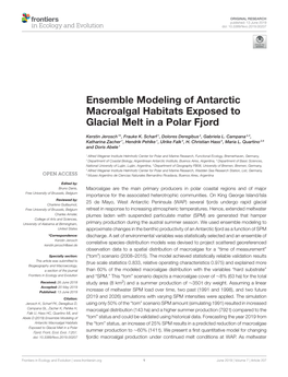 Ensemble Modeling of Antarctic Macroalgal Habitats Exposed to Glacial Melt in a Polar Fjord