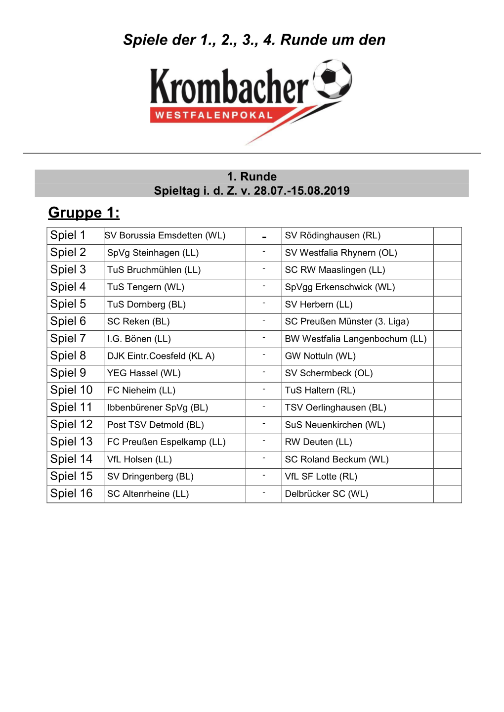 Krombacher Westfalenpokal