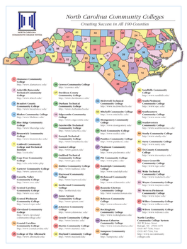 North Carolina Community Colleges Creating Success in All 100 Counties