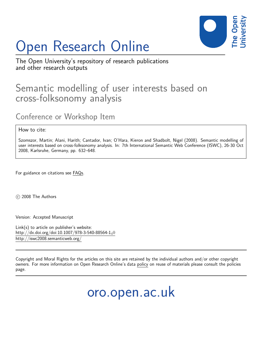 Szomszor ISWC2008.Pdf