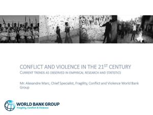 Conflict and Violence in the 21St Century Current Trends As Observed in Empirical Research and Statistics